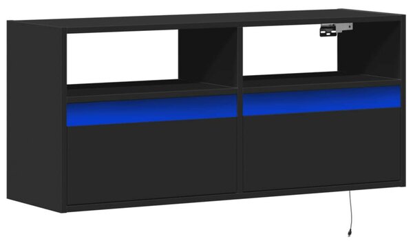 VidaXL Fali TV Szekrény - Fekete - 100x31x45 cm