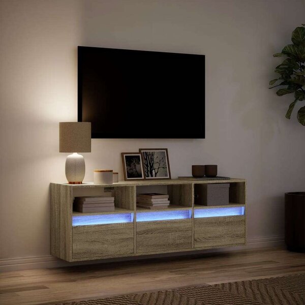 VidaXL Falra Szerelhető TV Szekrény - Sonoma Tölgy - 130 cm