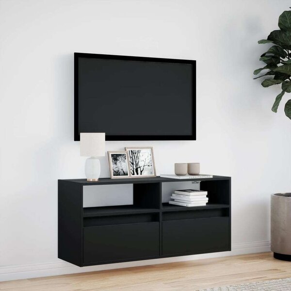 VidaXL Fali TV Szekrény - Fekete - 100x31x45 cm