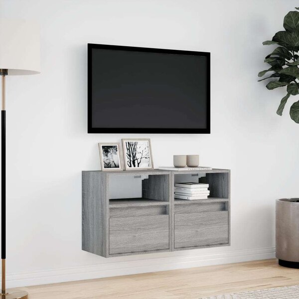 VidaXL Falra Szerelhető TV Szekrény Szett - Sonoma Szürke - 2 db - 41x31x45 cm