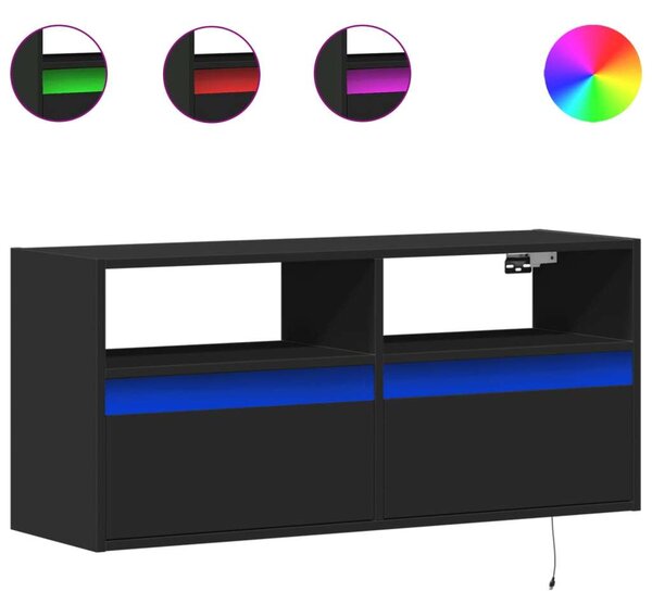 VidaXL Fali TV Szekrény - Fekete - 100x31x45 cm