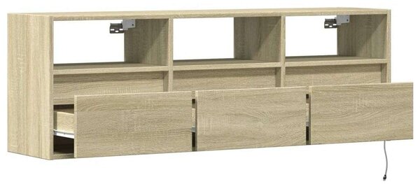 VidaXL Falra Szerelhető TV Szekrény - Sonoma Tölgy - 130 cm
