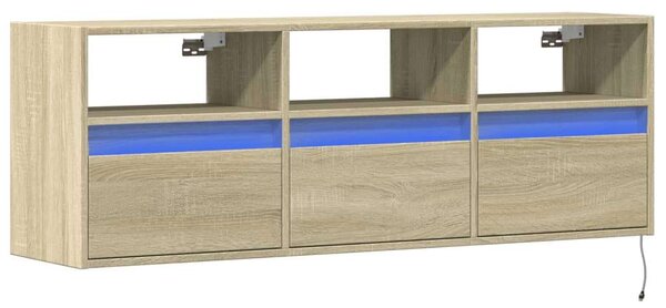 VidaXL Falra Szerelhető TV Szekrény - Sonoma Tölgy - 130 cm