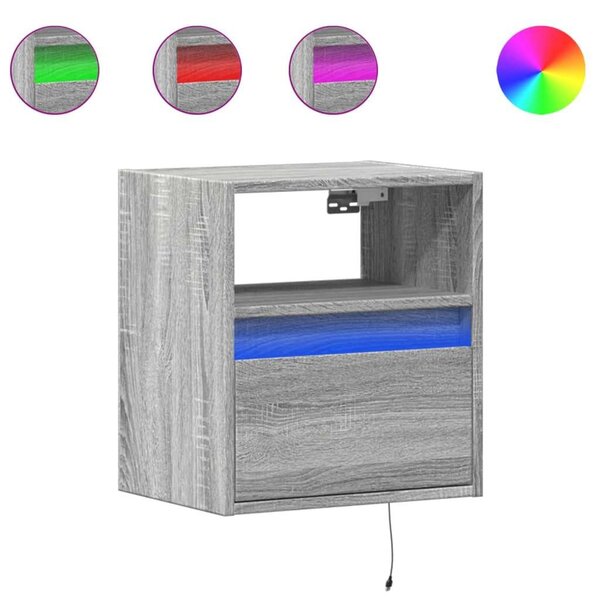 VidaXL Falra Szerelhető TV Szekrény Szett - Sonoma Szürke - 2 db - 41x31x45 cm