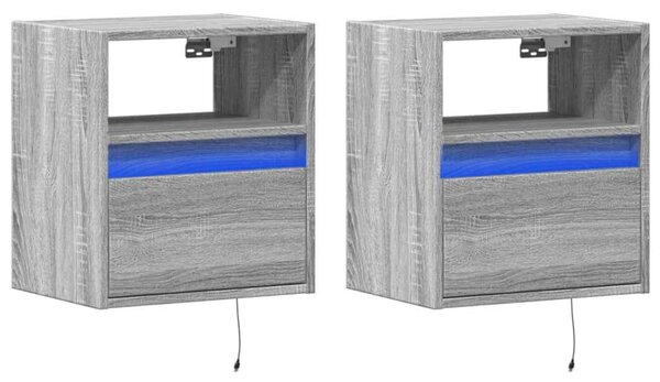 VidaXL Falra Szerelhető TV Szekrény Szett - Sonoma Szürke - 2 db - 41x31x45 cm
