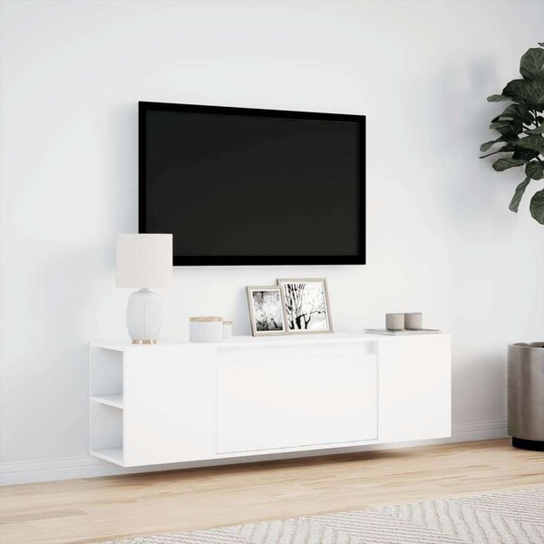 VidaXL TV-szekrény - Falra szerelhető - Fehér - 135cm