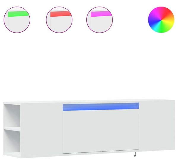 VidaXL TV-szekrény - Falra szerelhető - Fehér - 135cm