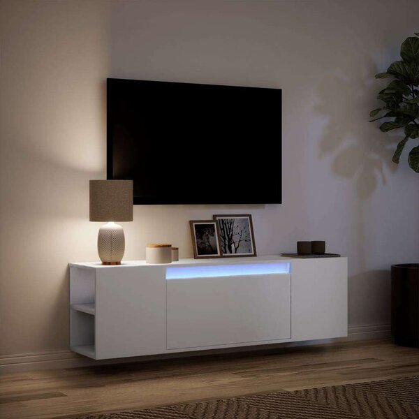 VidaXL TV-szekrény - Falra szerelhető - Fehér - 135cm