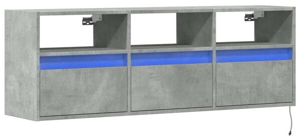 VidaXL Falra Szerelhető TV Szekrény - 130 cm - Betonszürke