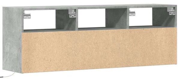 VidaXL Falra Szerelhető TV Szekrény - 130 cm - Betonszürke