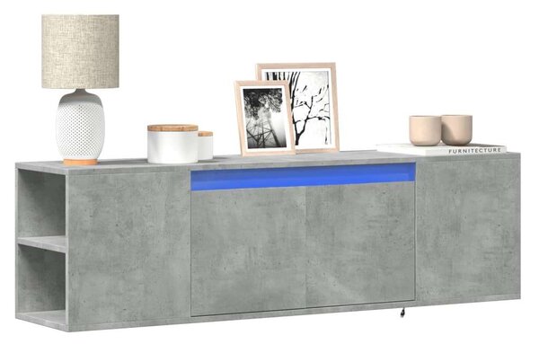 VidaXL TV-szekrény - Falra szerelhető - 135cm - Betonszürke
