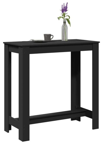 VidaXL Fekete Fa Bárasztal - 102x50x103,5 cm