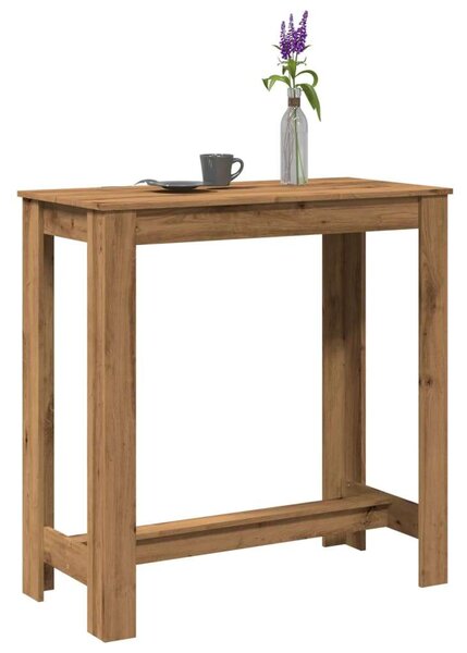 VidaXL kézműves tölgy színű szerelt fa bárasztal 102 x 50 x 103,5 cm