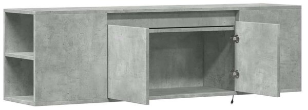 VidaXL TV-szekrény - Falra szerelhető - 135cm - Betonszürke