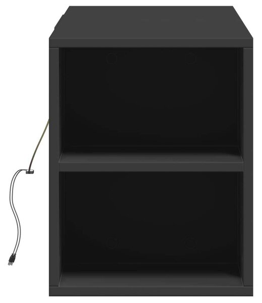 VidaXL TV-szekrény - Falra szerelhető - 135cm - Fekete