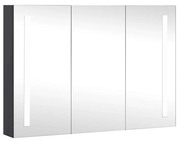 VidaXL Fürdőszobaszekrény - Tükrös LED - 89x14x62 cm