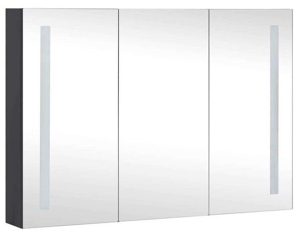 VidaXL Fürdőszobaszekrény - Tükrös LED - 89x14x62 cm