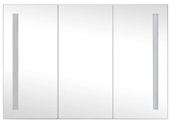 VidaXL Fürdőszobaszekrény - Tükrös LED - 89x14x62 cm
