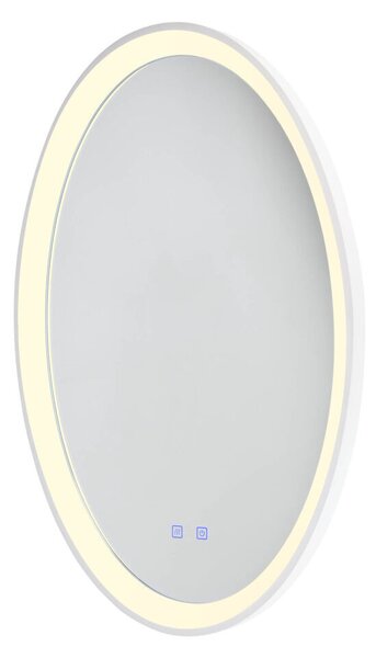 VANITY LED világító fali tükör, fehér, ovális