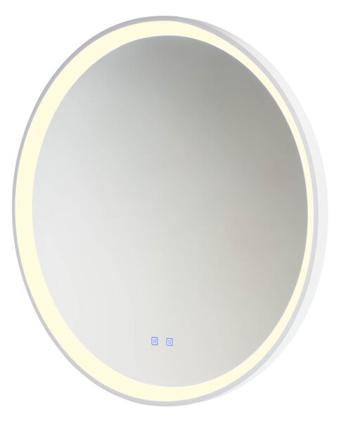 VANITY LED világító fali tükör, matt fehér, kerek