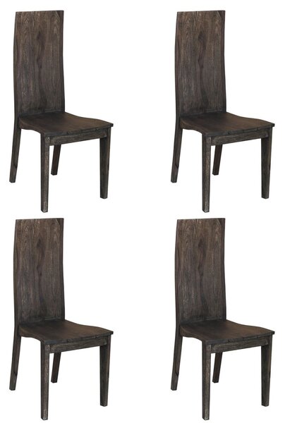 MONTANA szék, 4 szett, lakkozott indiai paliszander