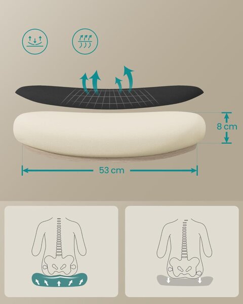 SONGMICS Ergonomikus Irodai Szék Hálós Háttámlával Fekete