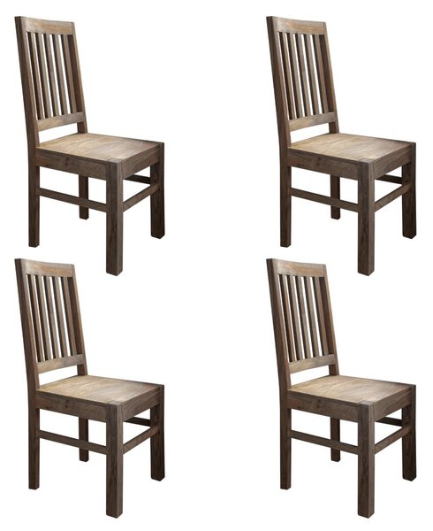 GREY WOOD szék, 4 szett, indiai paliszander