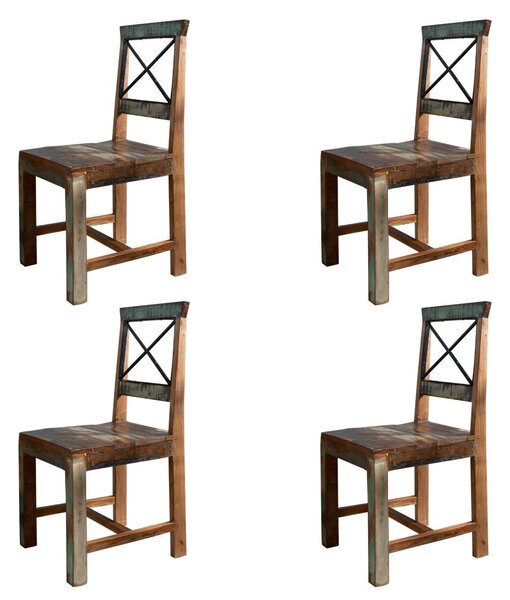 OLDTIME szék, 4 szett, lakkozott indiai paliszander
