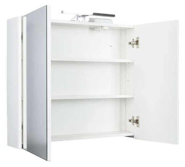 TMP SHARP Tükrös fürdőszobai szekrény LED világítással - 75 cm