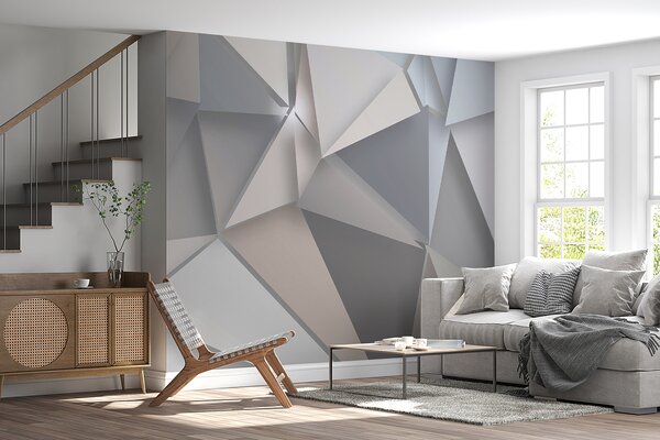 Fotótapéta Absztrakt geometriai formák lágy színekben, Geometriai 3D fotótapéta, Népszerű fotótapéta, u42871 - Tapeko.hu