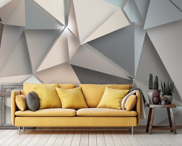 Fotótapéta Absztrakt geometriai formák lágy színekben, Geometriai 3D fotótapéta, Népszerű fotótapéta, u42871 - Tapeko.hu