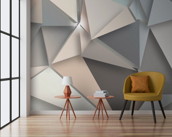 Fotótapéta Absztrakt geometriai formák lágy színekben, Geometriai 3D fotótapéta, Népszerű fotótapéta, u42871 - Tapeko.hu