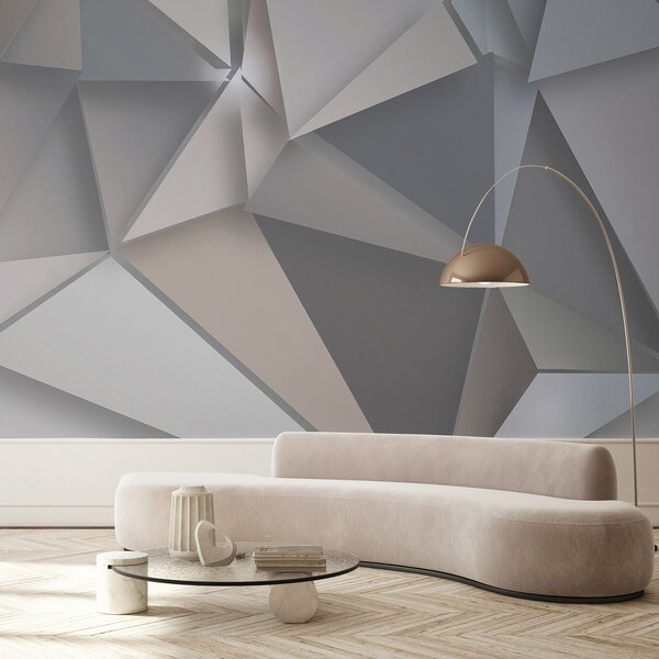 Fotótapéta Absztrakt geometriai formák lágy színekben, Geometriai 3D fotótapéta, Népszerű fotótapéta, u42871 - Tapeko.hu