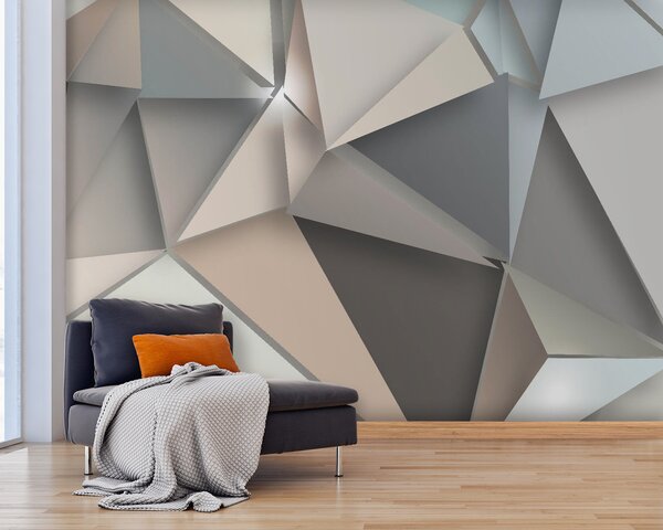Fotótapéta Absztrakt geometriai formák lágy színekben, Geometriai 3D fotótapéta, Népszerű fotótapéta, u42871 - Tapeko.hu