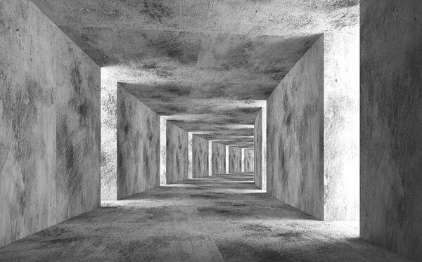 Fotótapéta Szoba betonfalakkal és négyzet alakú mennyezettel, Táguló tér fotótapéta, Népszerű fotótapéta, u45797 - Tapeko.hu