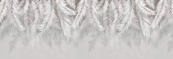 Fotótapéta Elegáns fehér tollas levelek mintája, Modern fotótapéta, Modern fotótapéta, u48556v6 - Muralas.hu