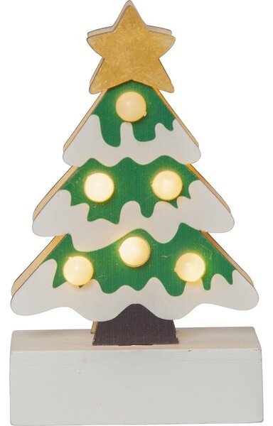 Fehér-zöld fénydekoráció karácsonyi mintával Freddy – Star Trading