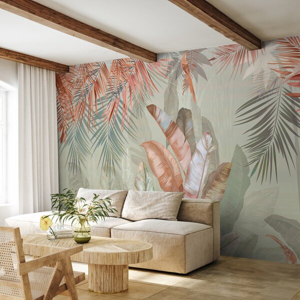 Fotótapéta Trópusi lombozat lágy pasztellszínekben, Leveles fotótapéta, Népszerű fotótapéta, u50468v1 - Tapeko.hu