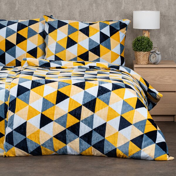 4Home Scandi triangle mikroflanel ágyneműhuzat, 140 x 220 cm, 70 x 90 cm, 140 x 220 cm, 70 x 90 cm