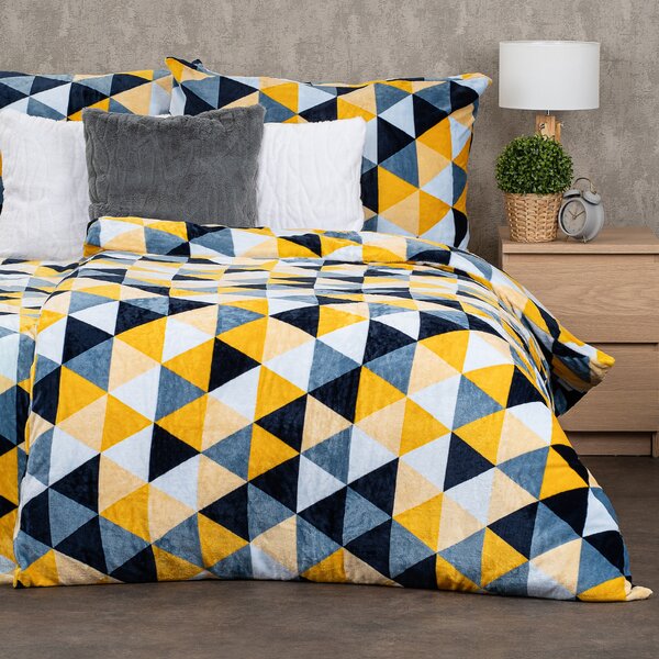 4Home Scandi triangle mikroflanel ágyneműhuzat, 140 x 220 cm, 70 x 90 cm, 140 x 220 cm, 70 x 90 cm