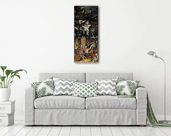 Hieronymus Bosch: A Gyönyörök kertje triptichon, A Pokol, jobb panel (vászonkép)