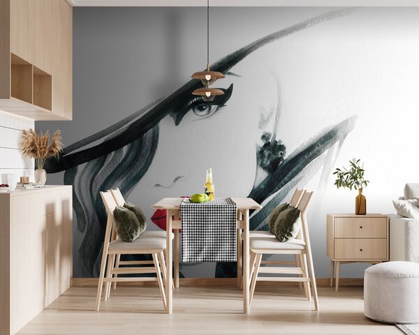 Fotótapéta Elegáns nő merész piros ajkakkal, Modern fotótapéta, Modern fotótapéta, u52945 - Muralas.hu