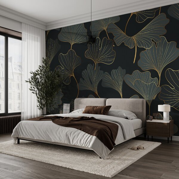 Fotótapéta Elegáns ginkgo levél mintás design, Modern fotótapéta, Modern fotótapéta, u53248 - Muralas.hu