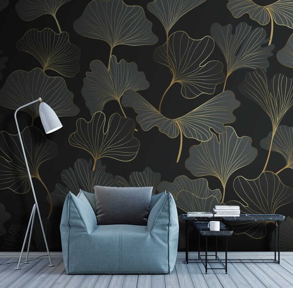 Fotótapéta Elegáns ginkgo levél mintás design, Modern fotótapéta, Modern fotótapéta, u53248 - Muralas.hu