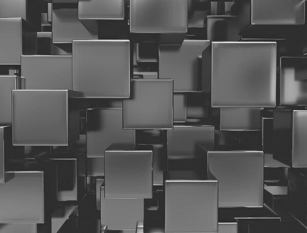 Fotótapéta Fekete kockák csoportja, 3D fotótapéta, Népszerű fotótapéta, u53412 - Tapeko.hu