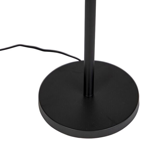 Állólámpa fekete lámpabúrával, páva mintával, piros 40 cm - Simplo