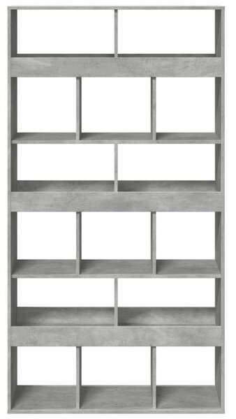 VidaXL betonszürke szerelt fa könyvespolc 100 x 33 x 187,5 cm