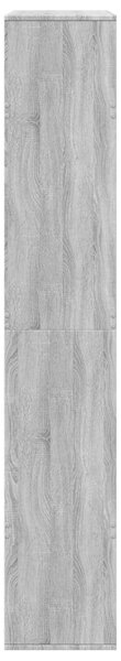 Fa Könyvespolc - 15 Rekeszes - Szürke Sonoma - 100x33x187,5cm