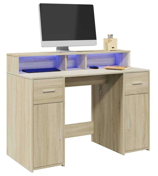 VidaXL Íróasztal - Sonoma Tölgy - 120x55x91 cm
