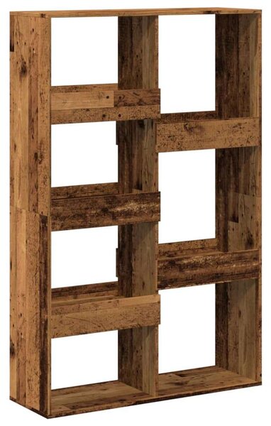 Fa Könyvespolc - Rusztikus Antik Fa - 100x33x155,5 cm